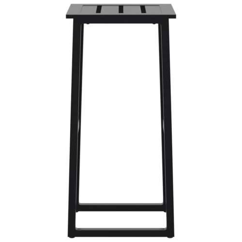 Barski stolci 2 kom crni 38x38x80 cm od čelika obloženog prahom - 2 Cijena