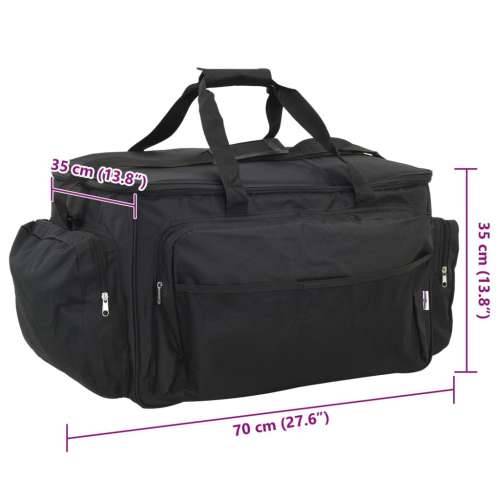 Torba za ribolov vodootporna crna od tkanine Oxford - Crna 70 x 35 x 35 cm Cijena