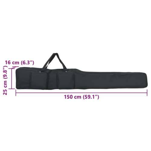 Torba za štap za pecanje crna 150 cm od tkanine Oxford - Crna 150 cm 2 odjeljka Cijena