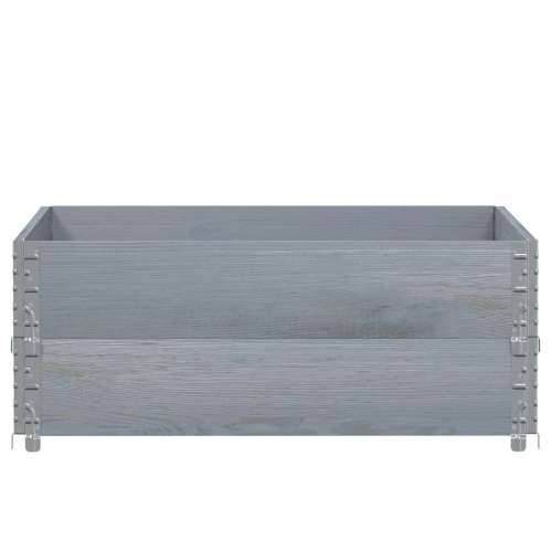 Okviri za palete 2 kom sivi 100 x 100 cm od masivne borovine - Siva 100 x 100 cm 2 Cijena