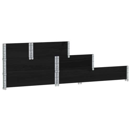 Povišena gredica s 3 razine crna 120 x 80 cm masivna borovina - Crna 120 x 80 cm (60 x 40 cm) 1 Cijena