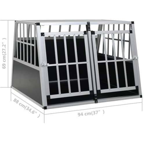 Kavez za pse s dvostrukim vratima 94 x 88 x 69 cm Cijena