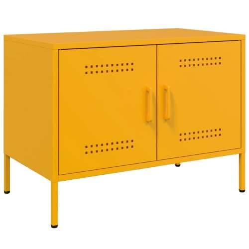 TV ormarić boja senfa 68 x 39 x 50,5 cm čelični - Žuta 1 Cijena