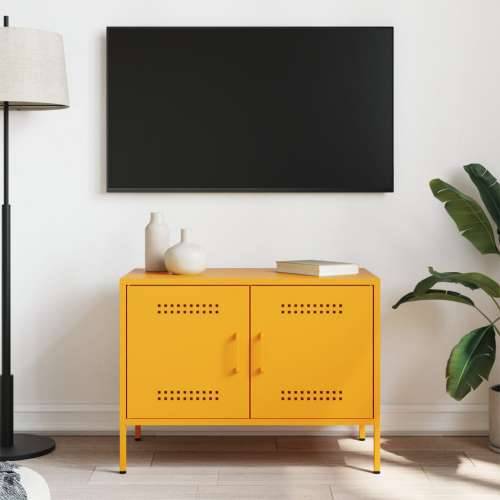 TV ormarić boja senfa 68 x 39 x 50,5 cm čelični - Žuta 1 Cijena