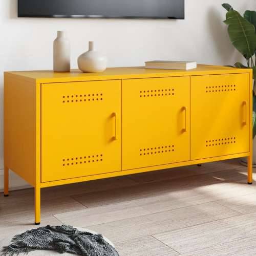 TV ormarić boja senfa 100,5 x 39 x 50,5 cm čelični - Žuta 1 Cijena
