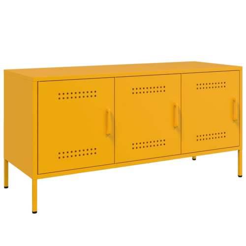 TV ormarić boja senfa 100,5 x 39 x 50,5 cm čelični - Žuta 1 Cijena