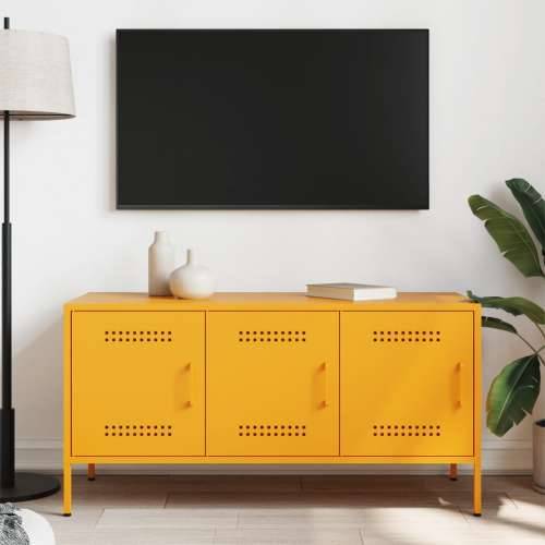 TV ormarić boja senfa 100,5 x 39 x 50,5 cm čelični - Žuta 1 Cijena