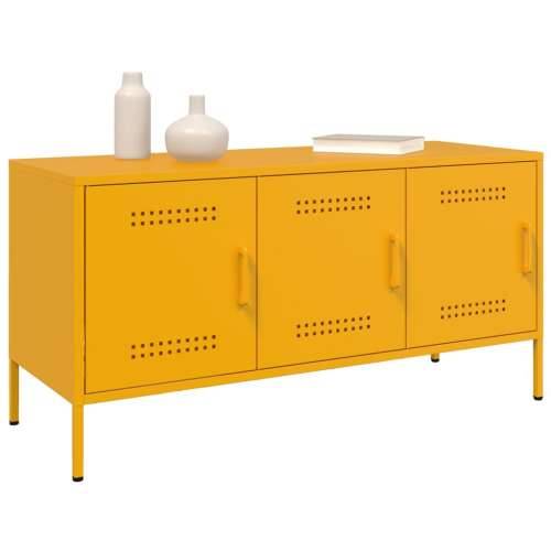 TV ormarić boja senfa 100,5 x 39 x 50,5 cm čelični - Žuta 1 Cijena