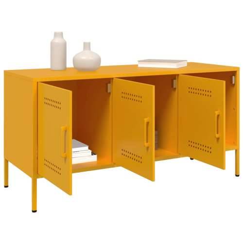 TV ormarić boja senfa 100,5 x 39 x 50,5 cm čelični - Žuta 1 Cijena
