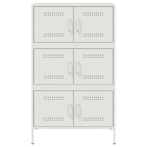 Visoka komoda bijela 67 x 39 x 113 cm čelična Bijela 1 Cijena