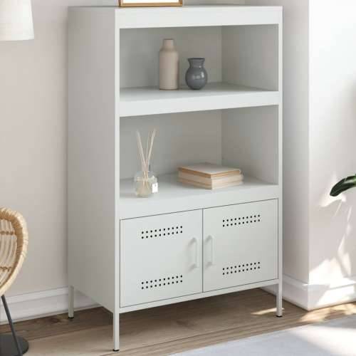 Visoka komoda bijela 67 x 39 x 113 cm čelična Bijela 1 Cijena