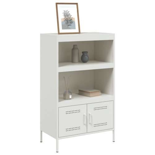 Visoka komoda bijela 67 x 39 x 113 cm čelična Bijela 1 Cijena
