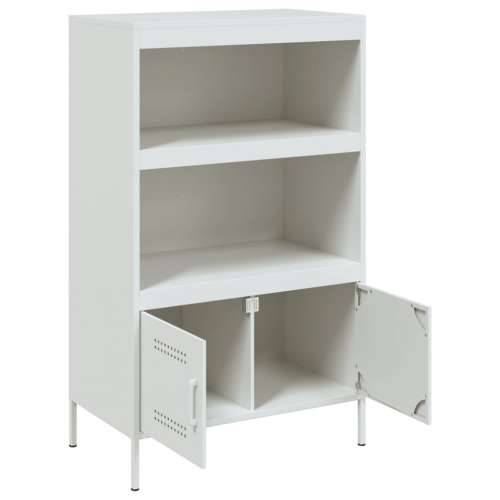 Visoka komoda bijela 67 x 39 x 113 cm čelična Bijela 1 Cijena