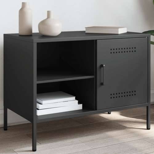 TV ormarić crni 68 x 39 x 50,5 cm čelični - Crna 1 Cijena