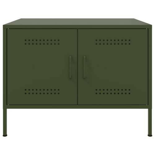 Stolić za kavu maslinastozeleni 68 x 50 x 50,5 cm od čelika - Zelena 1 Cijena
