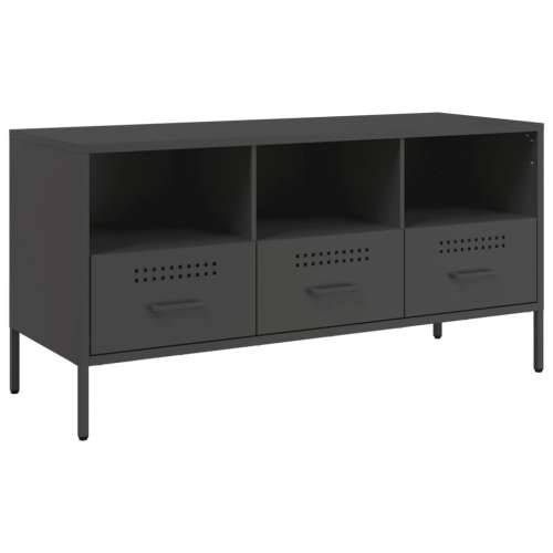 TV ormarić crni 100,5 x 39 x 50,5 cm čelični Crna 1 Cijena