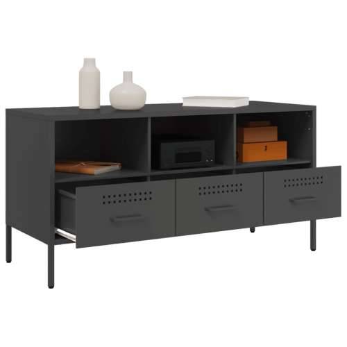 TV ormarić crni 100,5 x 39 x 50,5 cm čelični Crna 1 Cijena