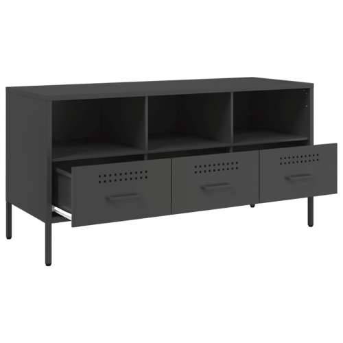 TV ormarić crni 100,5 x 39 x 50,5 cm čelični Crna 1 Cijena