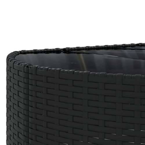 Vrtna garnitura - 7-dijelni set vrtnih sofa od poliratana s jastucima crni - Crna i plava 6 Cijena