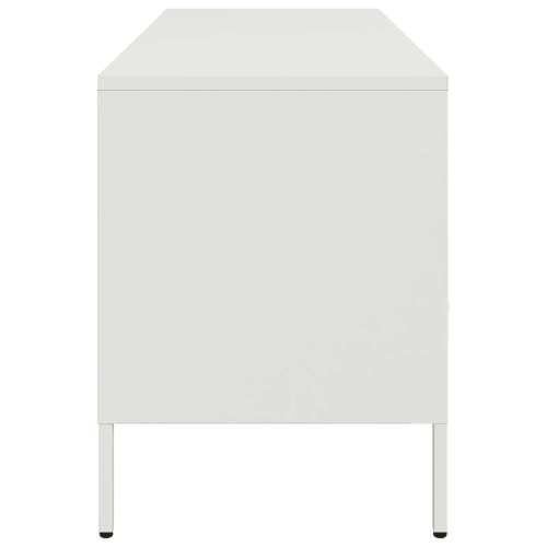 TV ormarić bijeli 100,5 x 39 x 50,5 cm čelični - Bijela 1 Cijena