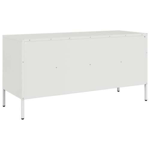 TV ormarić bijeli 100,5 x 39 x 50,5 cm čelični - Bijela 1 Cijena