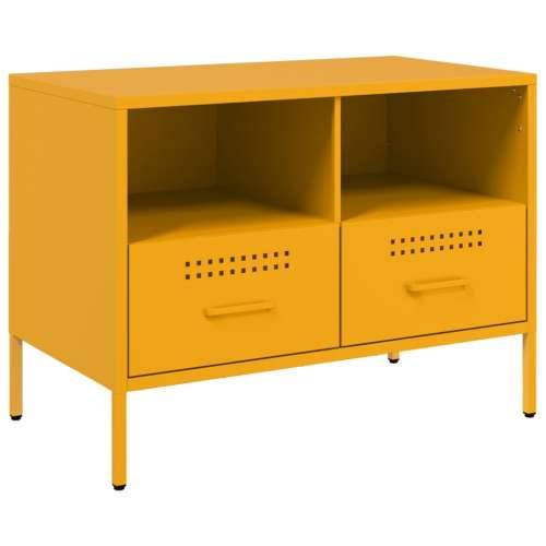 TV ormarić boja senfa 68 x 39 x 50,5 cm čelični - Žuta 1 Cijena
