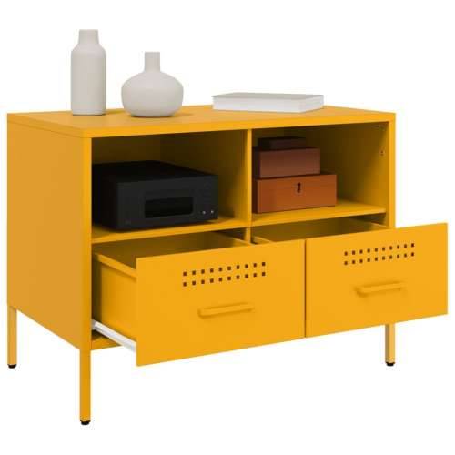 TV ormarić boja senfa 68 x 39 x 50,5 cm čelični - Žuta 1 Cijena