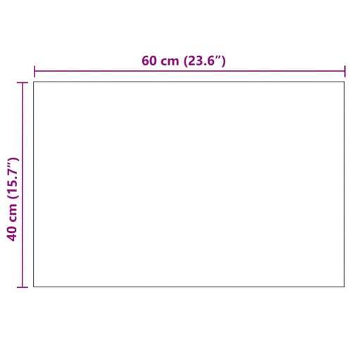 Zidno ogledalo 60 x 40 cm pravokutno stakleno - 60 x 40 cm 1 bez LED svjetala Cijena
