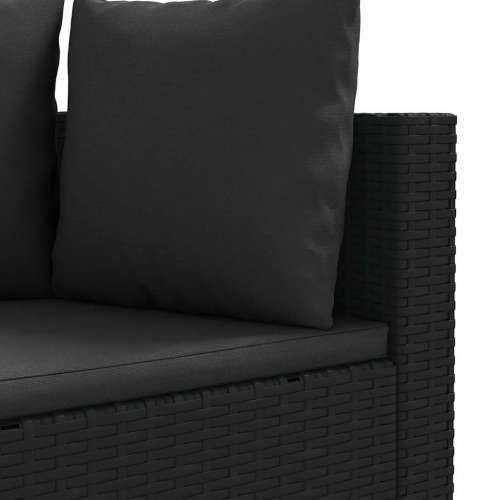 Vrtna garnitura - 6-dijelni set vrtnih sofa s jastucima crni od poliratana - Crna 6 Cijena