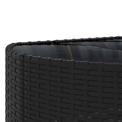 Vrtna garnitura - 6-dijelni set vrtnih sofa s jastucima crni od poliratana - Crna 6 Cijena