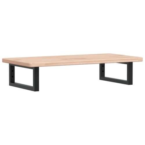 Zidna polica za Lavabo - Umivaonik od čelika i masivne hrastovine - Smeđa i crna 80 x 40 x 2.5 cm 1 Pravokutno Cijena
