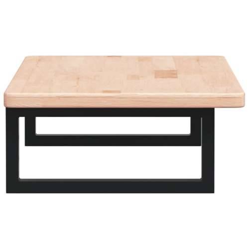 Zidna polica za Lavabo - Umivaonik od čelika i masivne hrastovine - Smeđa i crna 80 x 40 x 2.5 cm 1 Pravokutno Cijena