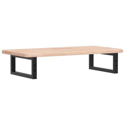 Zidna polica za Lavabo - Umivaonik od čelika i masivne hrastovine - Smeđa i crna 80 x 40 x 2.5 cm 1 Pravokutno Cijena
