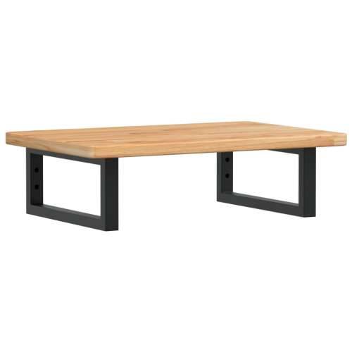 Zidna polica za Lavabo - Umivaonik od čelika i masivne hrastovine - svijetlo smeđa i crna 60 x 40 x 2.5 cm 1 Pravokutno Cijena