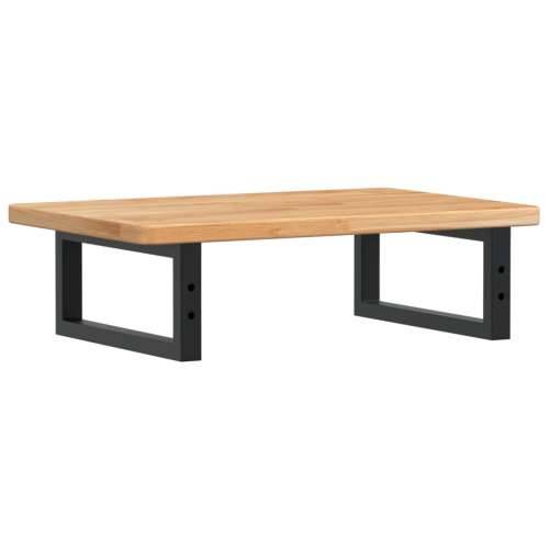Zidna polica za Lavabo - Umivaonik od čelika i masivne hrastovine - svijetlo smeđa i crna 60 x 40 x 2.5 cm 1 Pravokutno Cijena