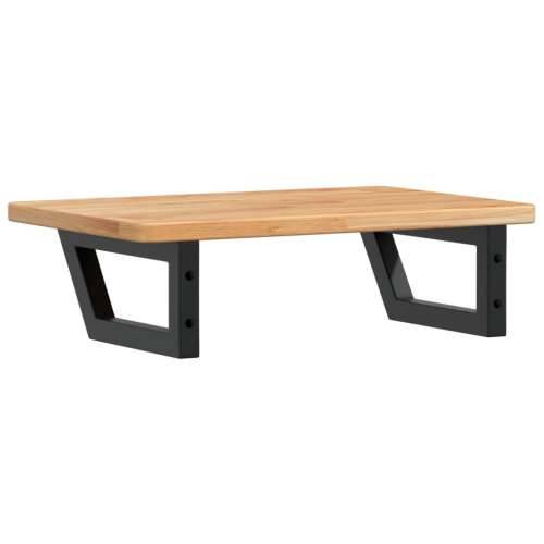 Zidna polica za Lavabo - Umivaonik od čelika i masivne hrastovine - svijetlo smeđa i crna 60 x 40 x 2.5 cm 1 Trapez Cijena