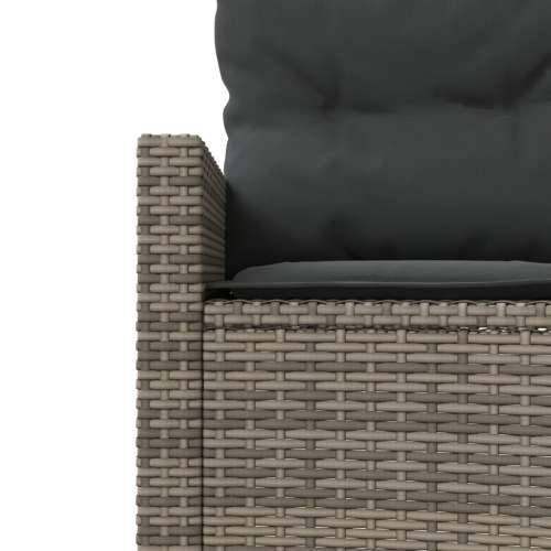 Vrtna sofa sa stolom i jastucima okrugla siva od poliratana - siva i tamnosiva 1 Okruglo pe rattan and glass Cijena