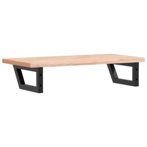 Zidna polica za Lavabo - Umivaonik od čelika i masivne bukovine - Smeđa i crna 80 x 40 x 2.5 cm 1 Trapez Cijena