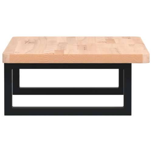 Zidna polica za Lavabo - Umivaonik od čelika i masivne bukovine - Smeđa i crna 60 x 40 x 2.5 cm 1 Pravokutno Cijena