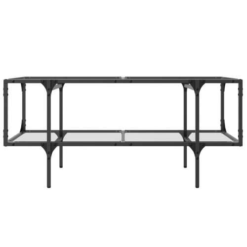 Stolić s prozirnom staklenom površinom 98,5x50x45 cm čelik - *Transparent*an 1 Cijena
