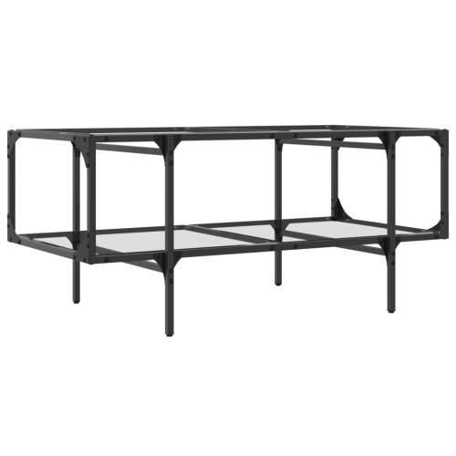 Stolić s prozirnom staklenom površinom 98,5x50x45 cm čelik - *Transparent*an 1 Cijena