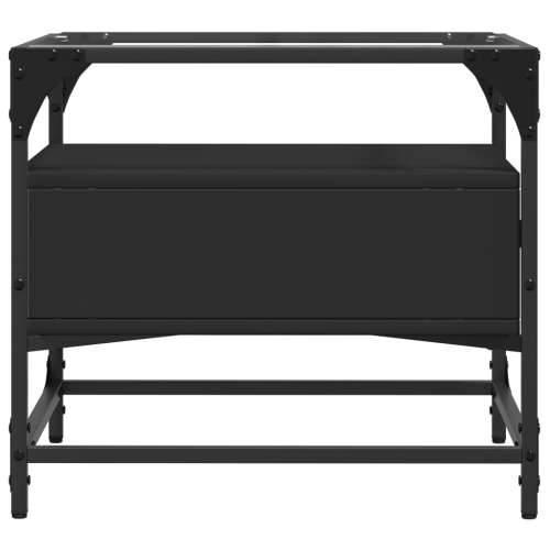 Stolić za kavu sa staklenom površinom crni 50x50x45 cm čelični - Crna 1 Cijena