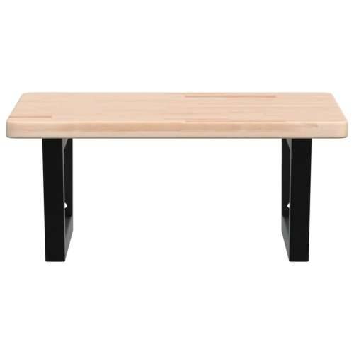 Zidna polica za Lavabo - Umivaonik od čelika i masivne hrastovine - Smeđa i crna 50 x 50 x 2.5 cm 1 Trapez Cijena