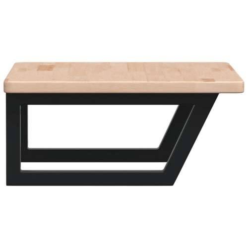 Zidna polica za Lavabo - Umivaonik od čelika i masivne hrastovine - Smeđa i crna 50 x 50 x 2.5 cm 1 Trapez Cijena