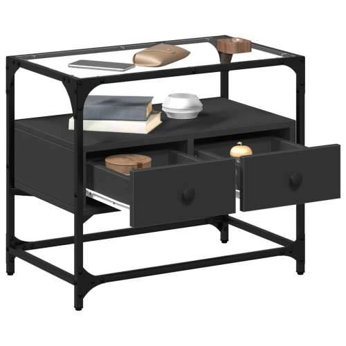 TV ormarić sa staklenom površinom crni 60 x 35 x 51 cm drveni - Crna 1 60 cm Cijena