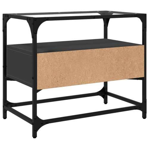 TV ormarić sa staklenom površinom crni 60 x 35 x 51 cm drveni - Crna 1 60 cm Cijena