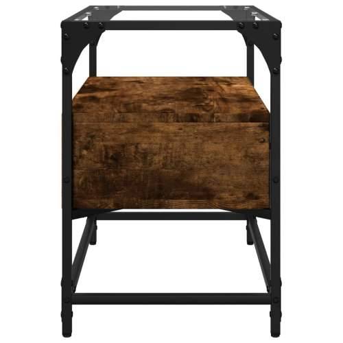 TV ormarić sa staklenom površinom boja hrasta 60x35x51cm drveni - Dimljeni hrast 1 60 cm Cijena