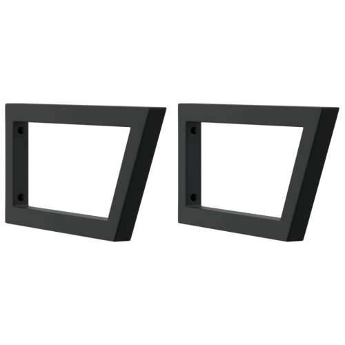Zidna polica za Lavabo - Umivaonik od čelika i masivne hrastovine - svijetlo smeđa i crna 50 x 50 x 2.5 cm 1 Trapez Cijena