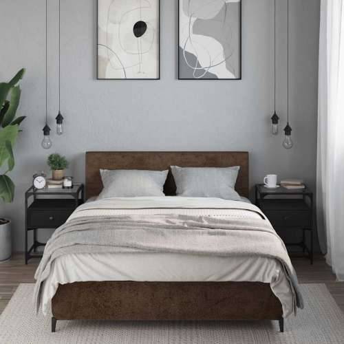 Noćni ormarići 2 kom crni 40 x 40 x 55 cm od konstruiranog drva - Crna 2 Cijena