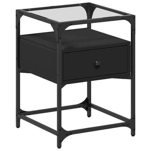Noćni ormarići 2 kom crni 40 x 40 x 55 cm od konstruiranog drva - Crna 2 Cijena
